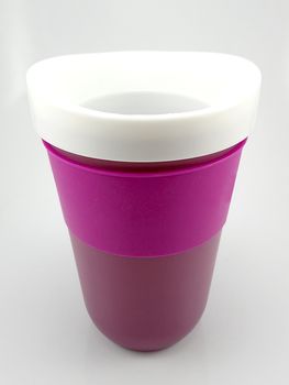 Violet slush and shake cup maker cup use for mixing and drinking