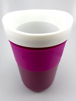 Violet slush and shake cup maker cup use for mixing and drinking