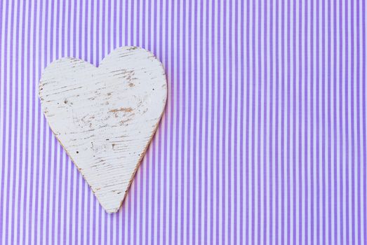 Baby shower party boy purple background with white heart and copy space

