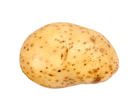 Potato cut out and isolated on a white background