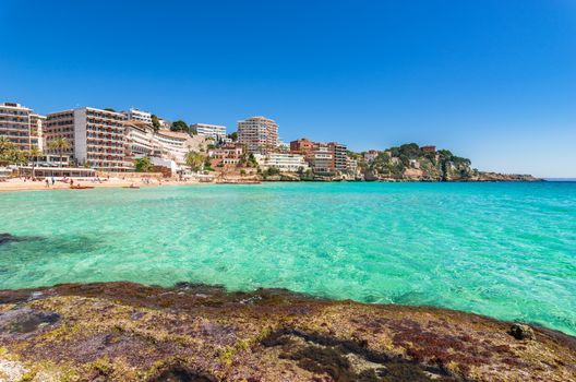 Urban beach Cala Mayor of Palma de Mallorca, Spain Mediterranean Sea