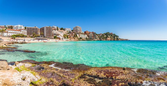 Spain Palma de Majorca, urban beach of Cala Major, Mediterranean Sea, Balearic Islands