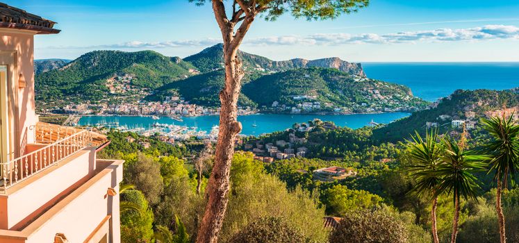 Spain Majorca, panorama of Port de Andratx, Balearic Islands