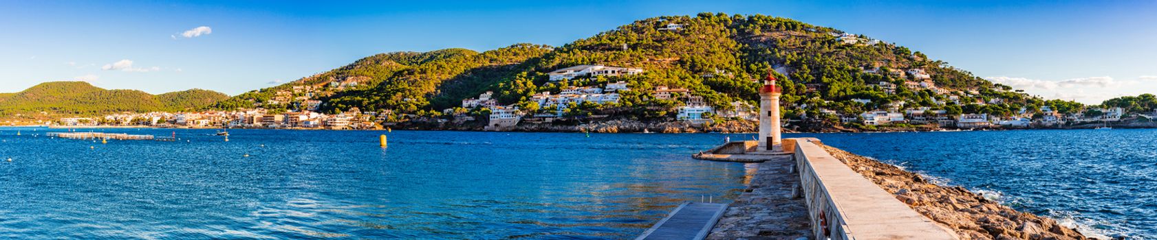 Panorama of Port de Andratx, Majorca island, Spain