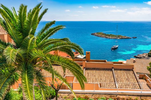 Spain Majorca island, beautiful coast view in Calvia, Mediterranean Sea
