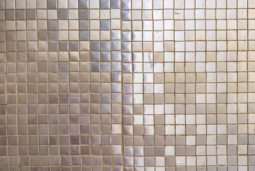 Vintage gray silver mosaic tiles background