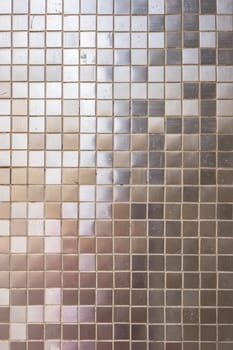 Mosaic tiles silver and brown colored background