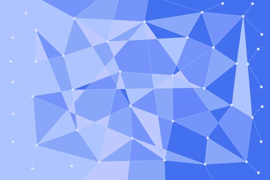 Abstract random  geometric pattern illustration in shades of blue