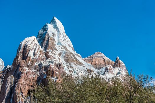 Artificial Mountain with Snow