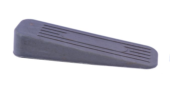 Rubber door wedge on a white background