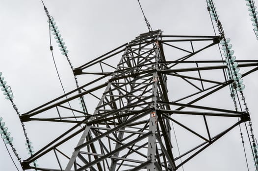 Close Up View of an Electricity Pylon