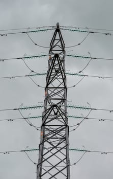 Close Up View of an Electricity Pylon