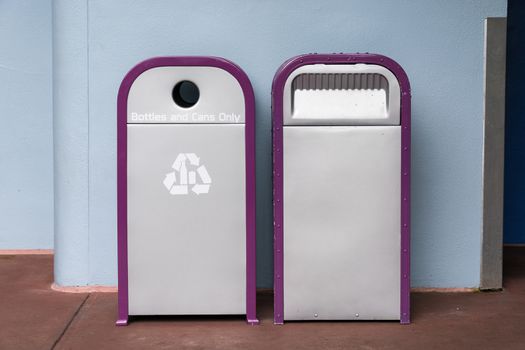 Recycle and Waste trash bins