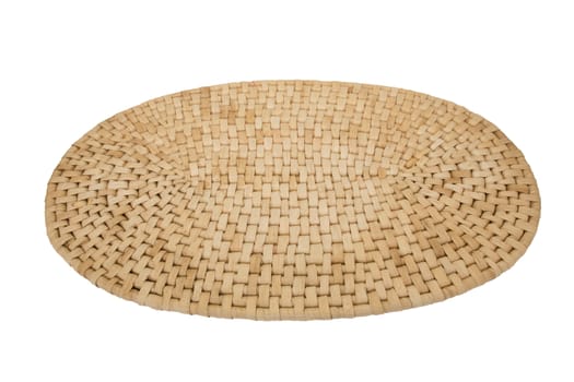 Wicker place mats isolated on a white background