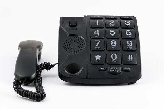 Black Big Button Telephone