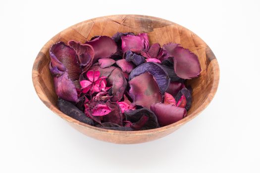 Pot Pourri in a bowl isolated on a White background