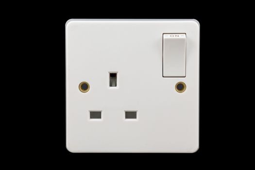 UK power socket in on position