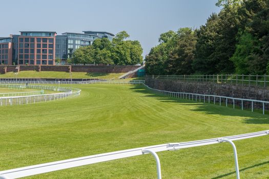 CHESTER, UNITED KINGDOM - June 04, 2016: Section of the horse racing track at Chester. June 04 2016.