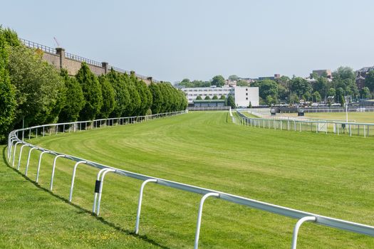 Various views of a horse race course