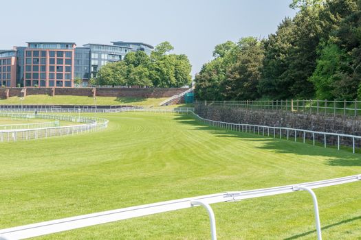 Various views of a horse race course