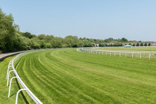 CHESTER, UNITED KINGDOM - June 04, 2016: Section of the horse racing track at Chester. June 04 2016.