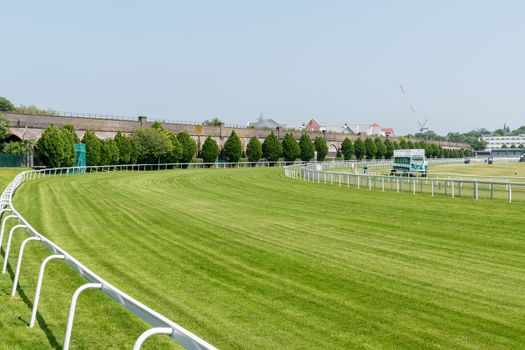 Various views of a horse race course