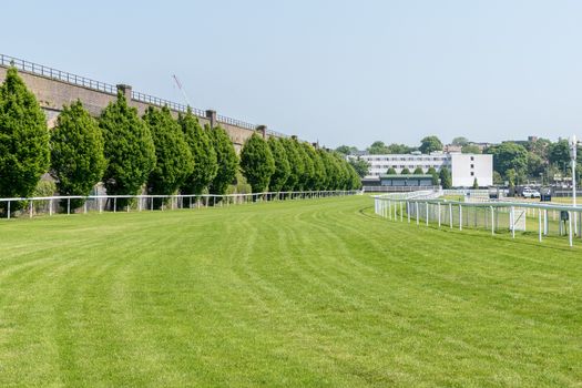 Various views of a horse race course