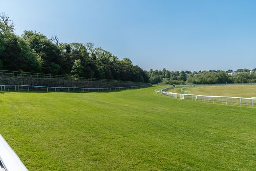 Various views of a horse race course