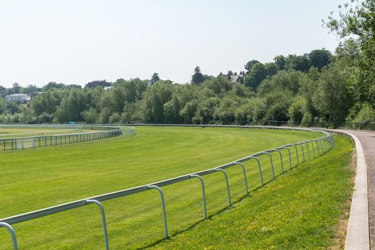 Various views of a horse race course