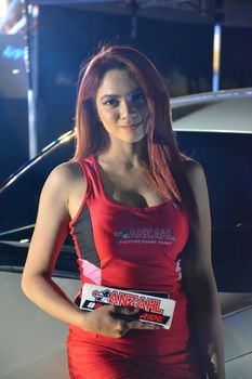 PASAY, PH -DEC 8 - Anzahl paint female model at Bumper to Bumper car show on December 8, 2018 in Pasay, Philippines