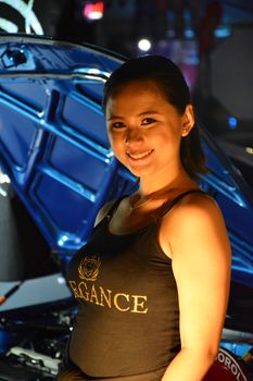 PASAY, PH -DEC 8 - Elegance female model at Bumper to Bumper car show on December 8, 2018 in Pasay, Philippines