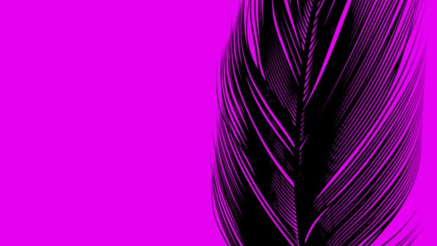 Soft silky feathers isolated on background with copy space for text and advertisement. Feather background with delicate fur and realistic looks. 3D rendering