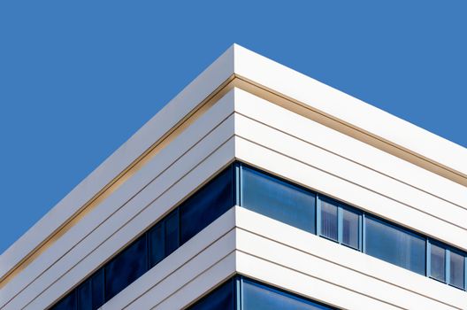 windows of an empty office business building without people during quarantine