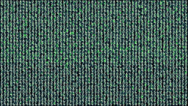 Digital number abstract background. Information code illustration