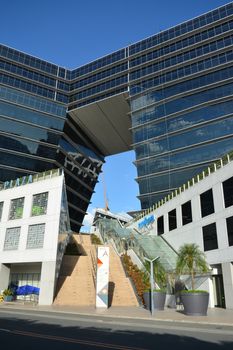 PASAY, PH - DEC. 8 - Two Ecom center building facade on December 8, 2018 in Pasay, Philippines.