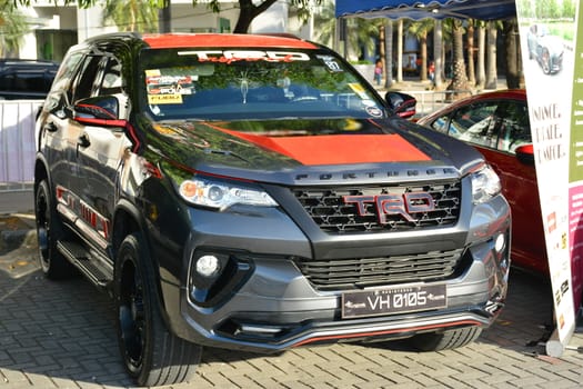 PASAY, PH - DEC 8 - Toyota fortuner suv at Bumper to Bumper car show on December 8, 2018 in Pasay, Philippines.