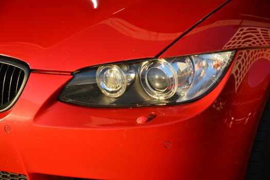 PASAY, PH - DEC 8 - BMW car headlight at Bumper to Bumper car show on December 8, 2018 in Pasay, Philippines.