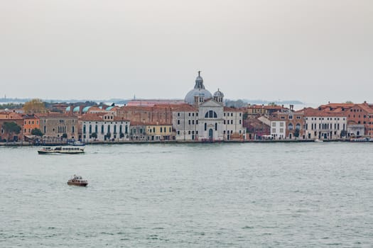 San Giorgio Maggiore, Venice Italy. Aerial view at San Giorgio Maggiore island, Venice, Italy. San Giorgio Maggiore church aerial view in Venice, Italy. Basilica San Giorgio Maggiore - Venezia, Italy.