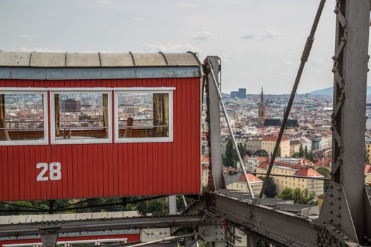 The oldest Ferris Wheel in Vienna, Austria. Prater park