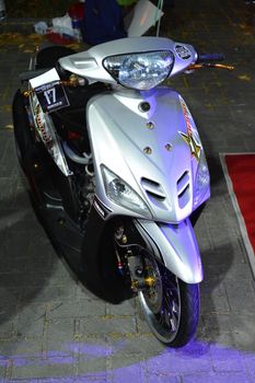 PASAY, PH - DEC 8 - Yamaha motorcycle at Bumper to Bumper car show on December 8, 2018 in Pasay, Philippines.