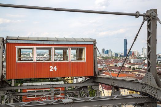 The oldest Ferris Wheel in Vienna, Austria. Prater park.