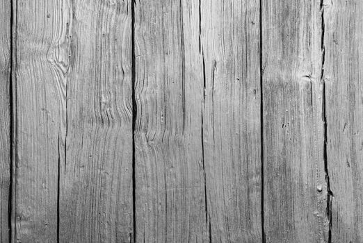 Gray weathered wooden planks background texture with copy space