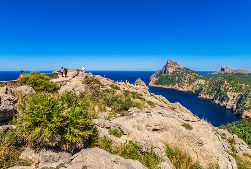 Cap Formentor, cliffs coastline, Mallorca island, Spain