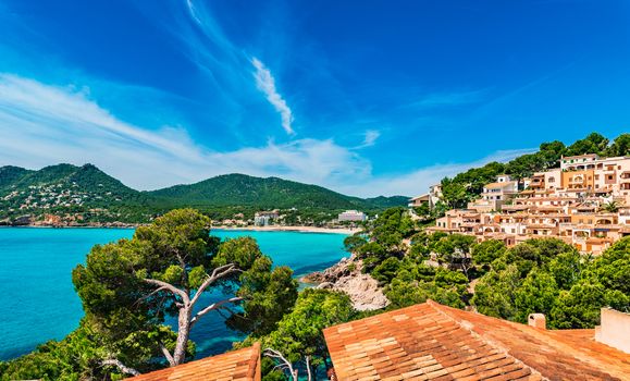 Beautiful view of Canyamel bay, coastline on Majorca island, Spain Mediterranean Sea