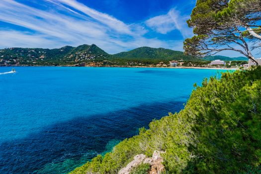 Beautiful view of Canyamel coast bay on Mallorca island, Spain Mediterranean Sea