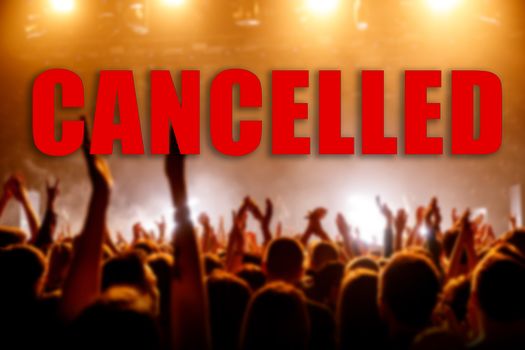 Event cancellation concept with a large number of viewers