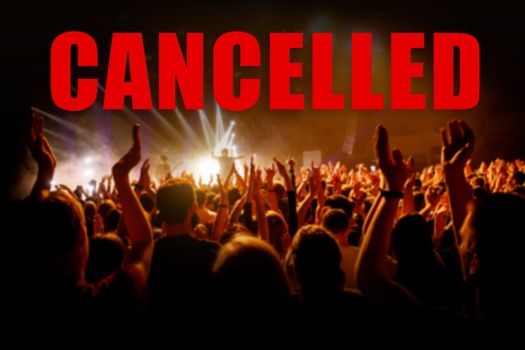 Event cancellation concept with a large number of viewers