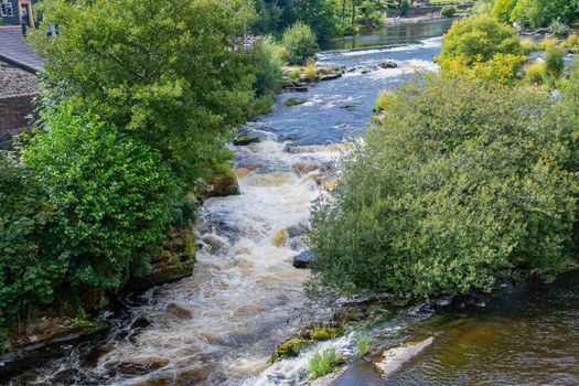 Scenic view of the river Dee at Llangollen in Wales