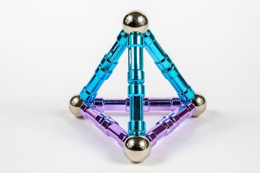 3D Pyramid Model shape made from magnets