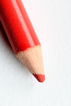 Red pencil macro image of tip